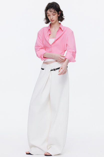 Oversized Contrasting Color Top Set-Up