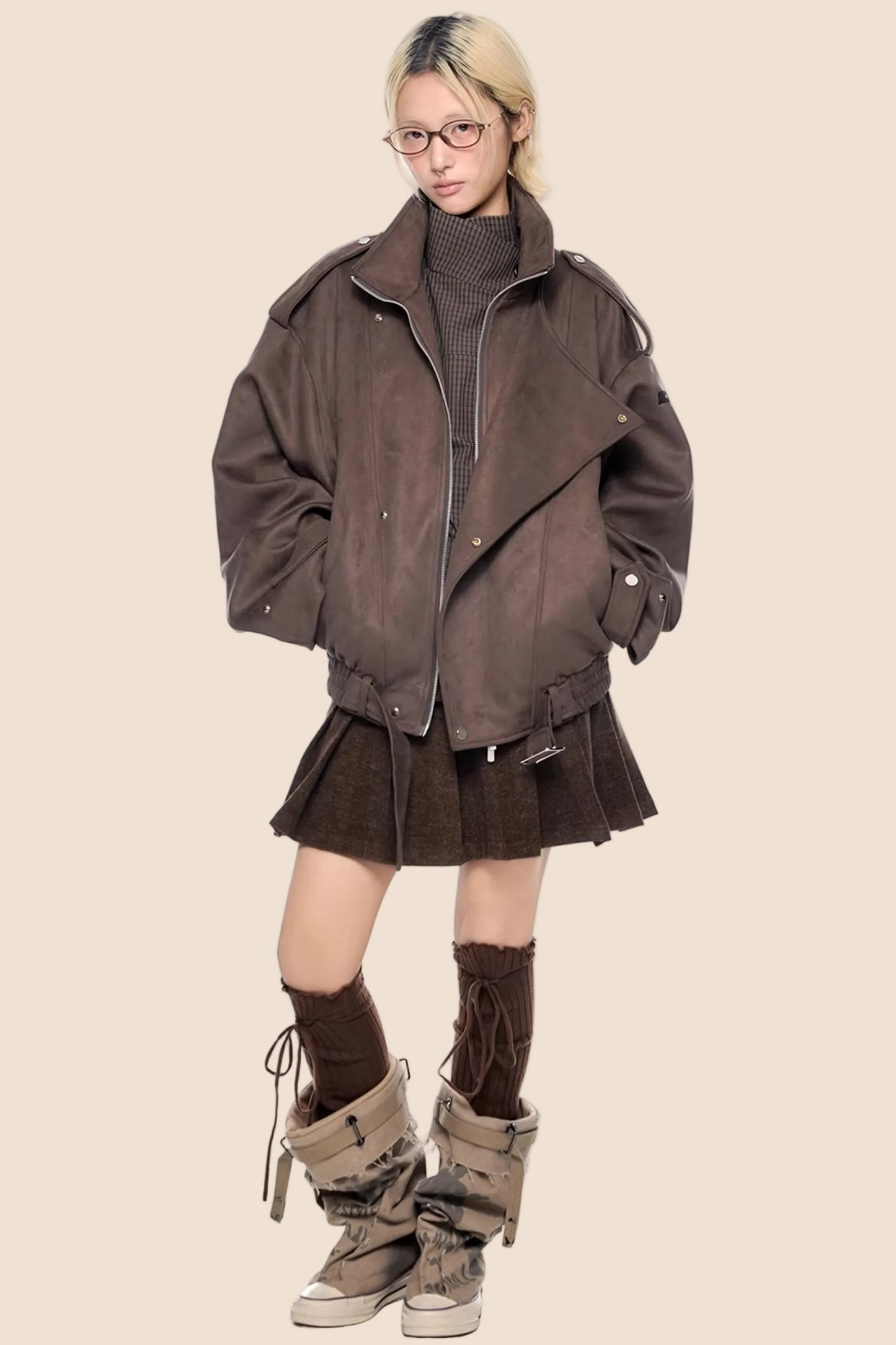 Maillard Faux Suede Retro Jacket