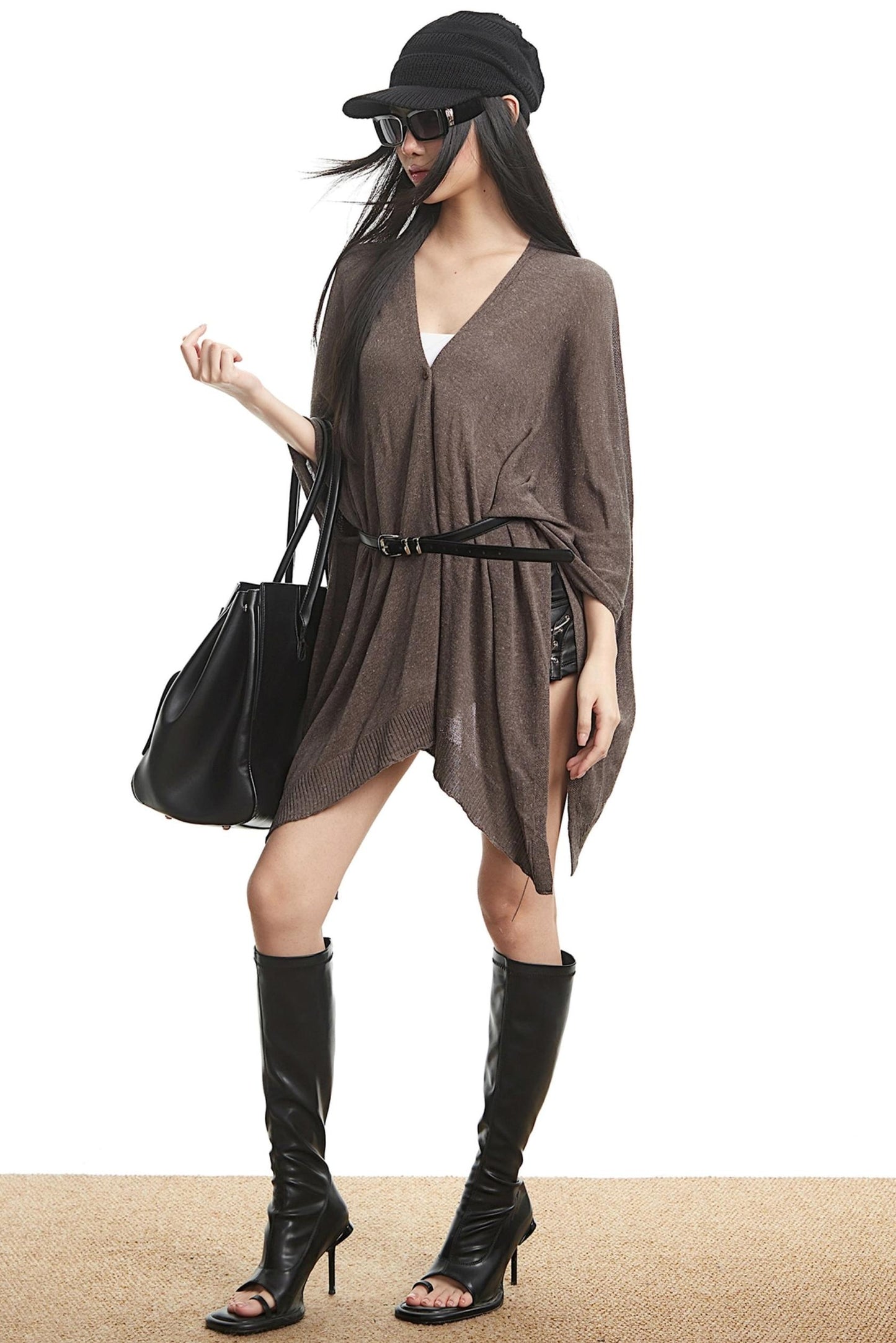 Autumn Lazy Shawl Slim Dress