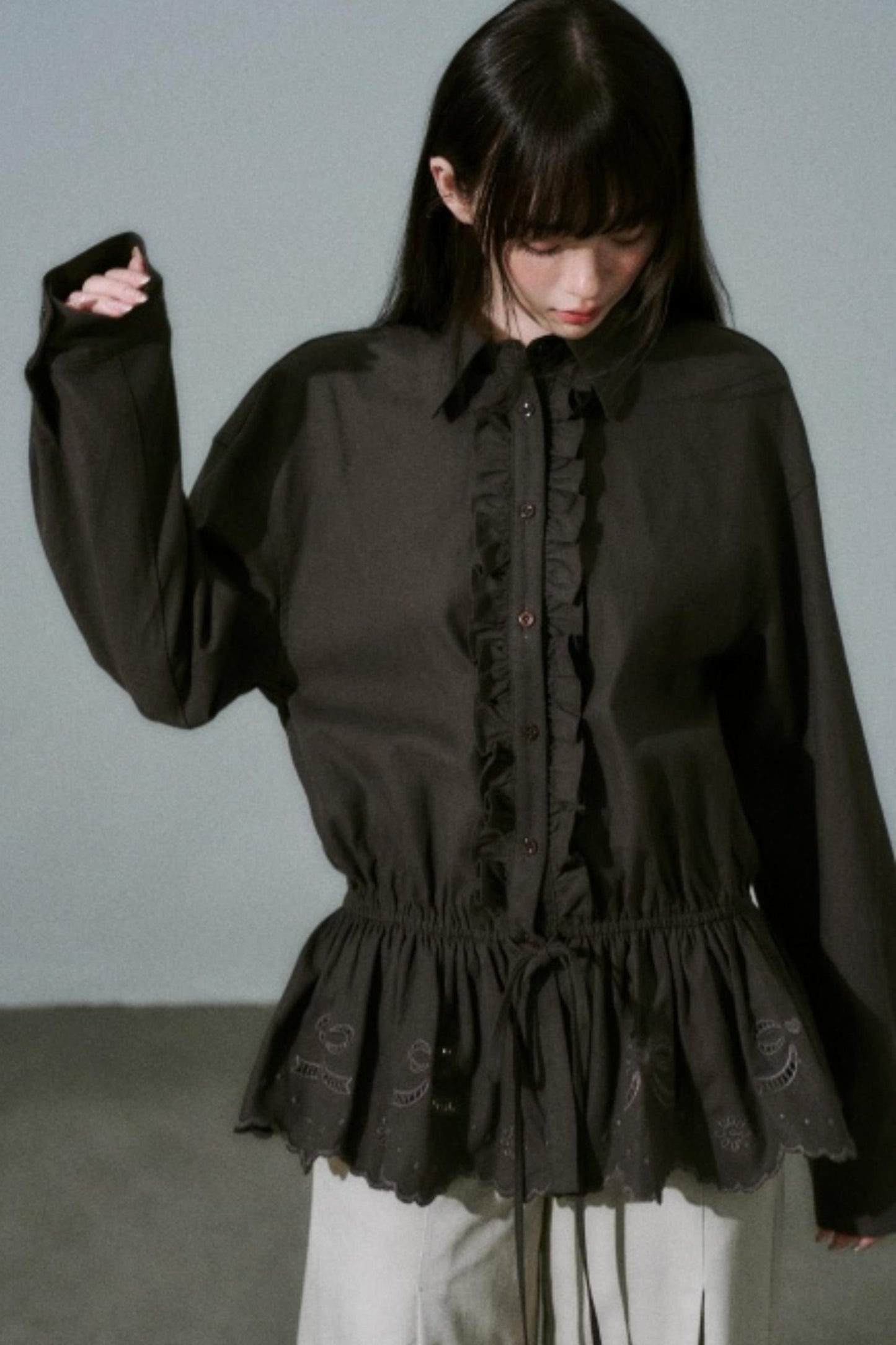 Laser Cut Tencel Shirt