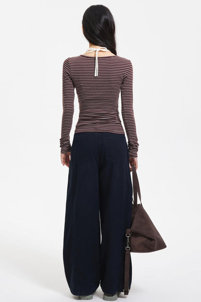 Patchwork Faux Layered Knit Top