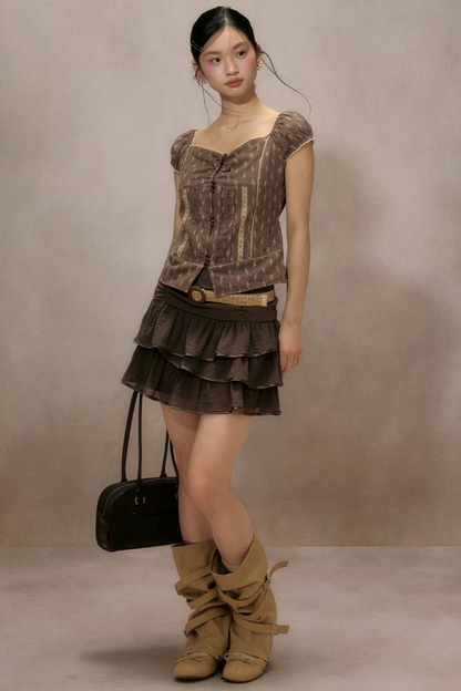 Dot Truffle Irregular Cake Skirt