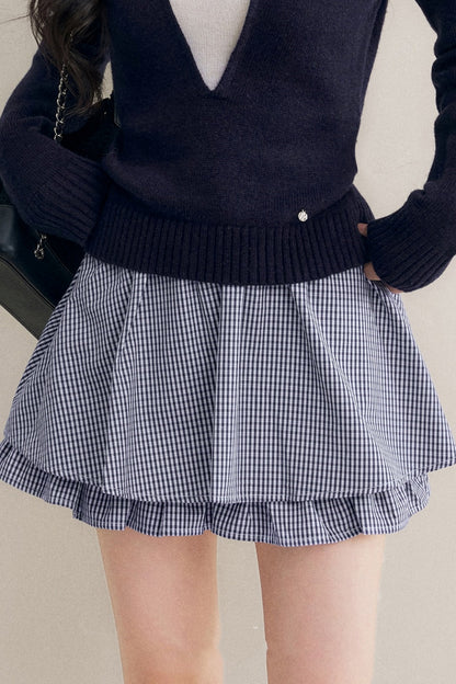 Elite Wool-Blend Plaid Cardigan Set-Up