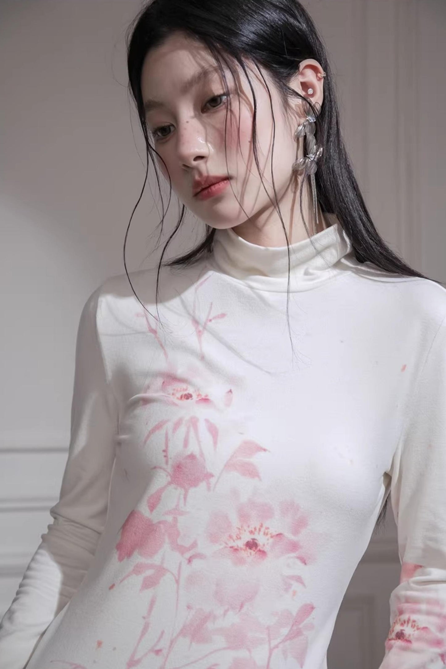 Velvet Cherry Apricot Blouse