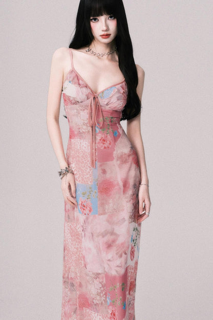 Floral Halter Beach Dress