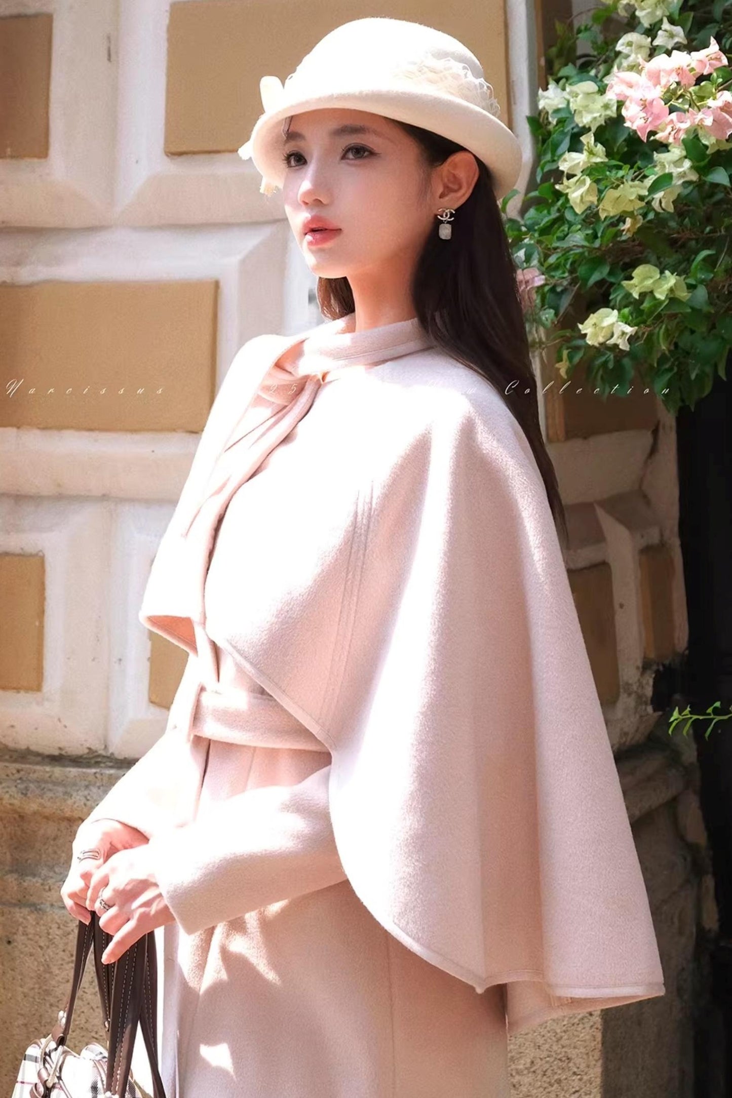 Showa Snowflake Wool Cape Coat