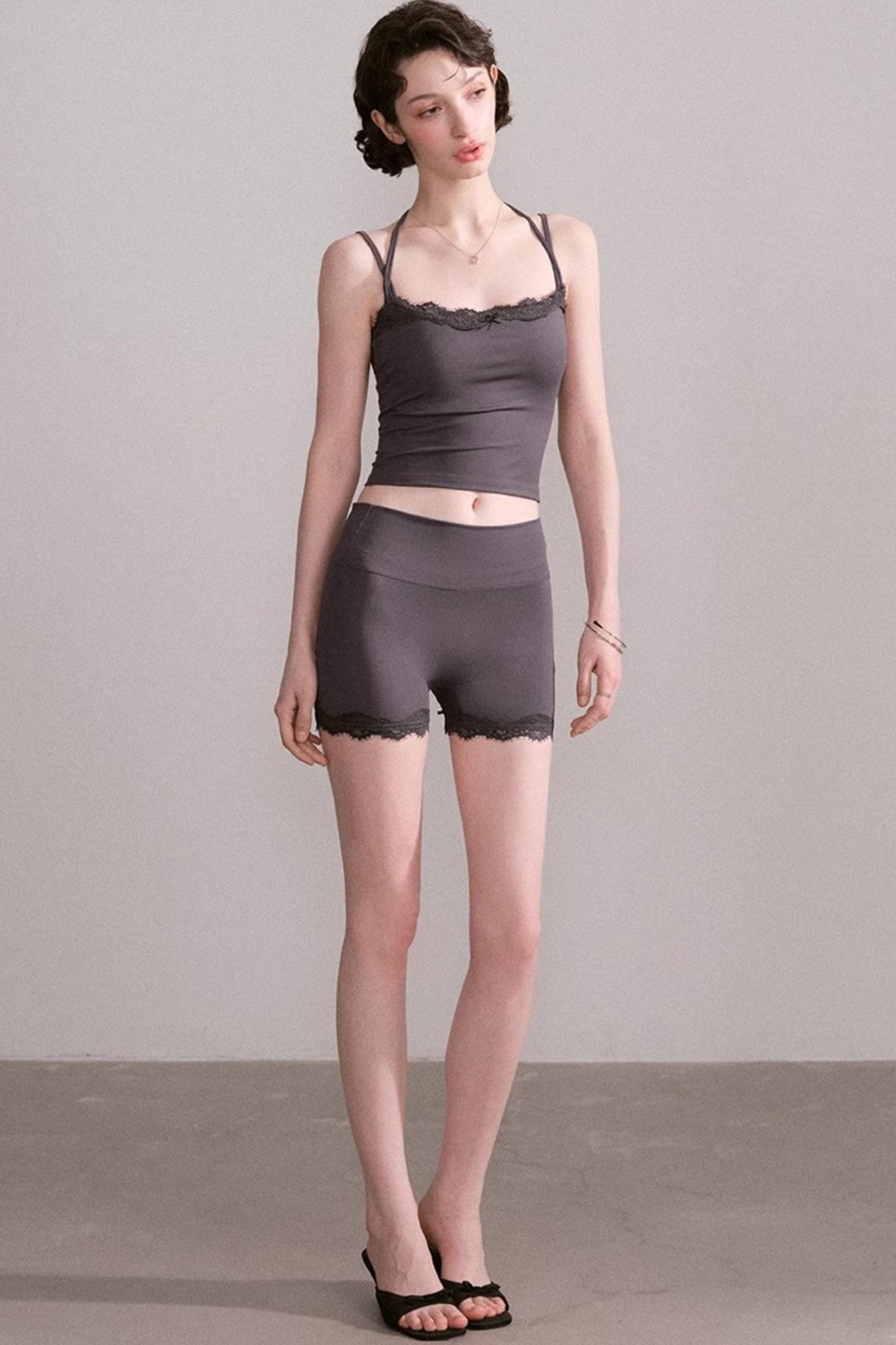 Lace V-Neck Sports Set-Up