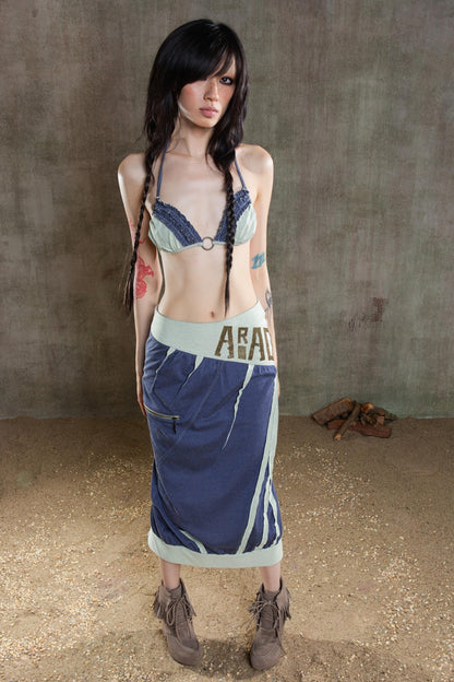 Colorful Punk Ruffle Bikini