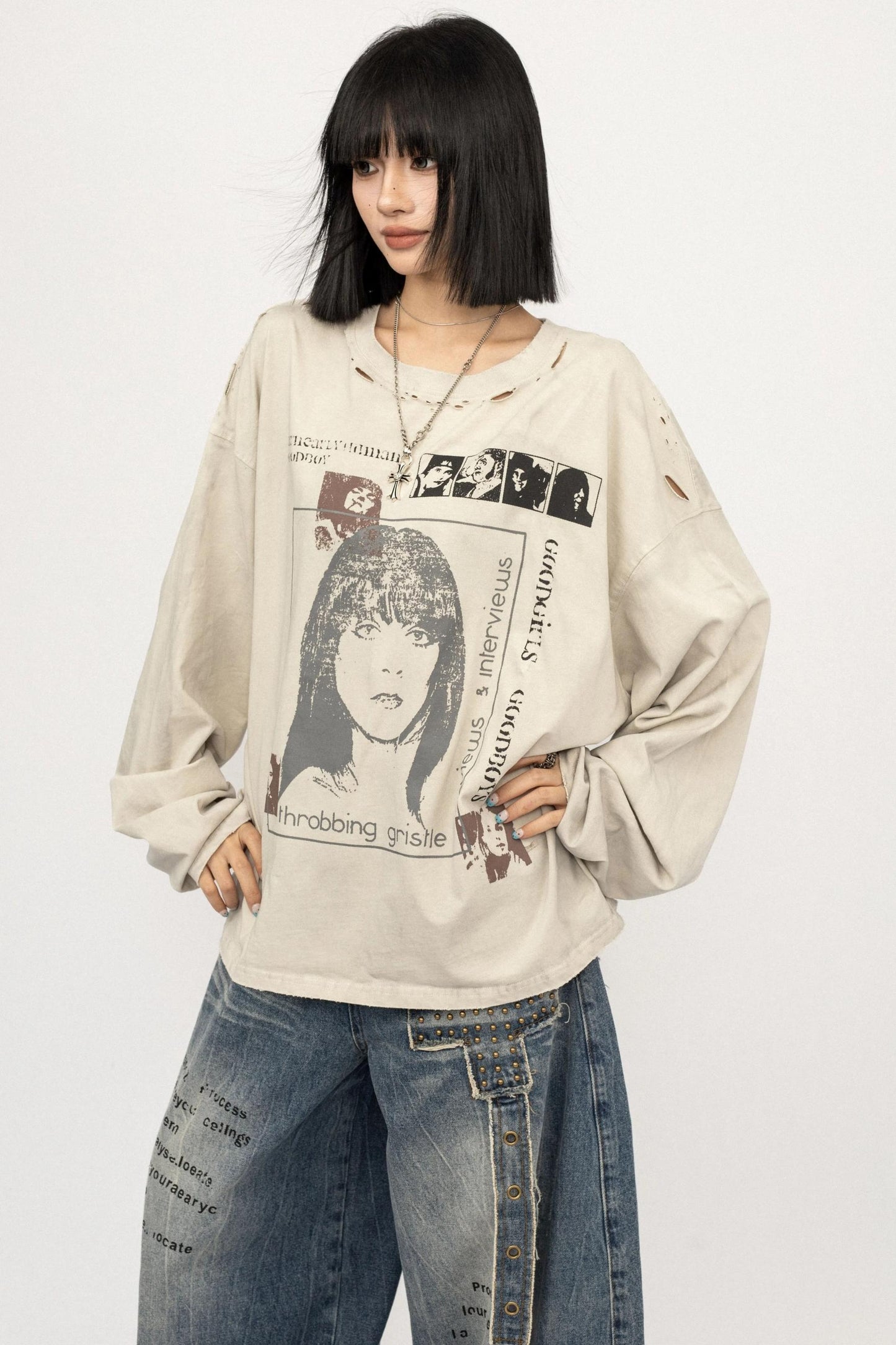 Lazy Retro Long Sleeve Top