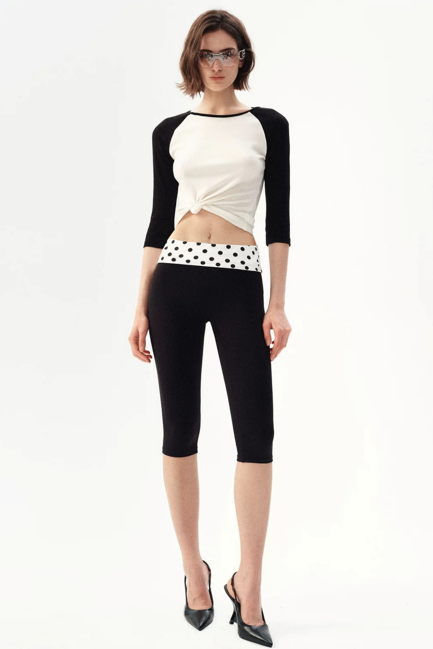 French Color-Blocked Raglan Top