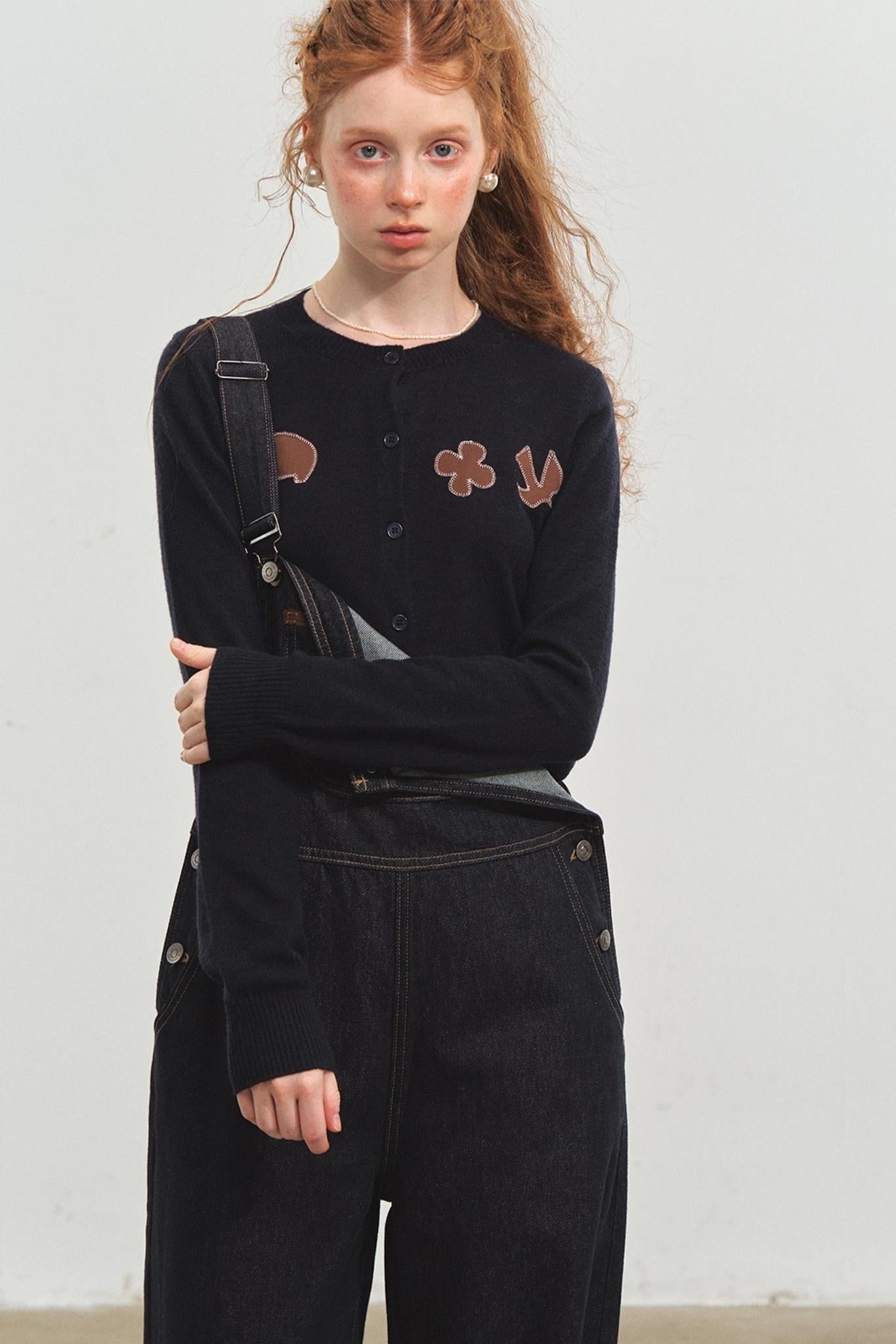 Fun Patch Embroidered Cardigan