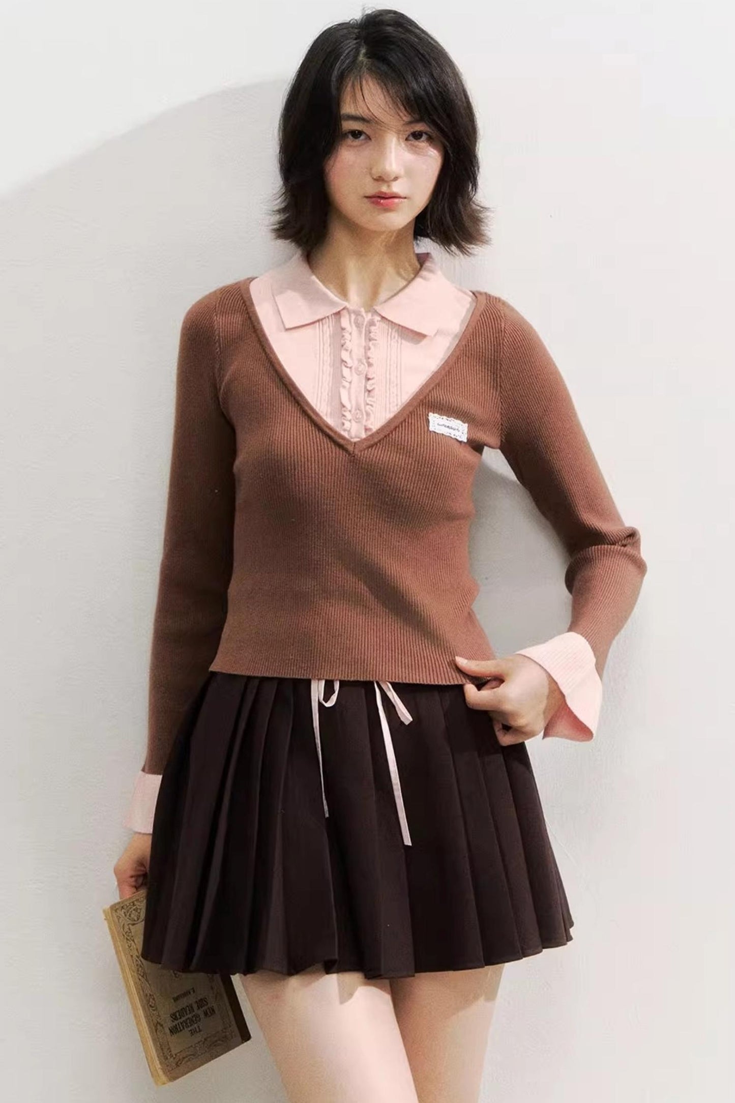 Autumn Knitted Polo Top