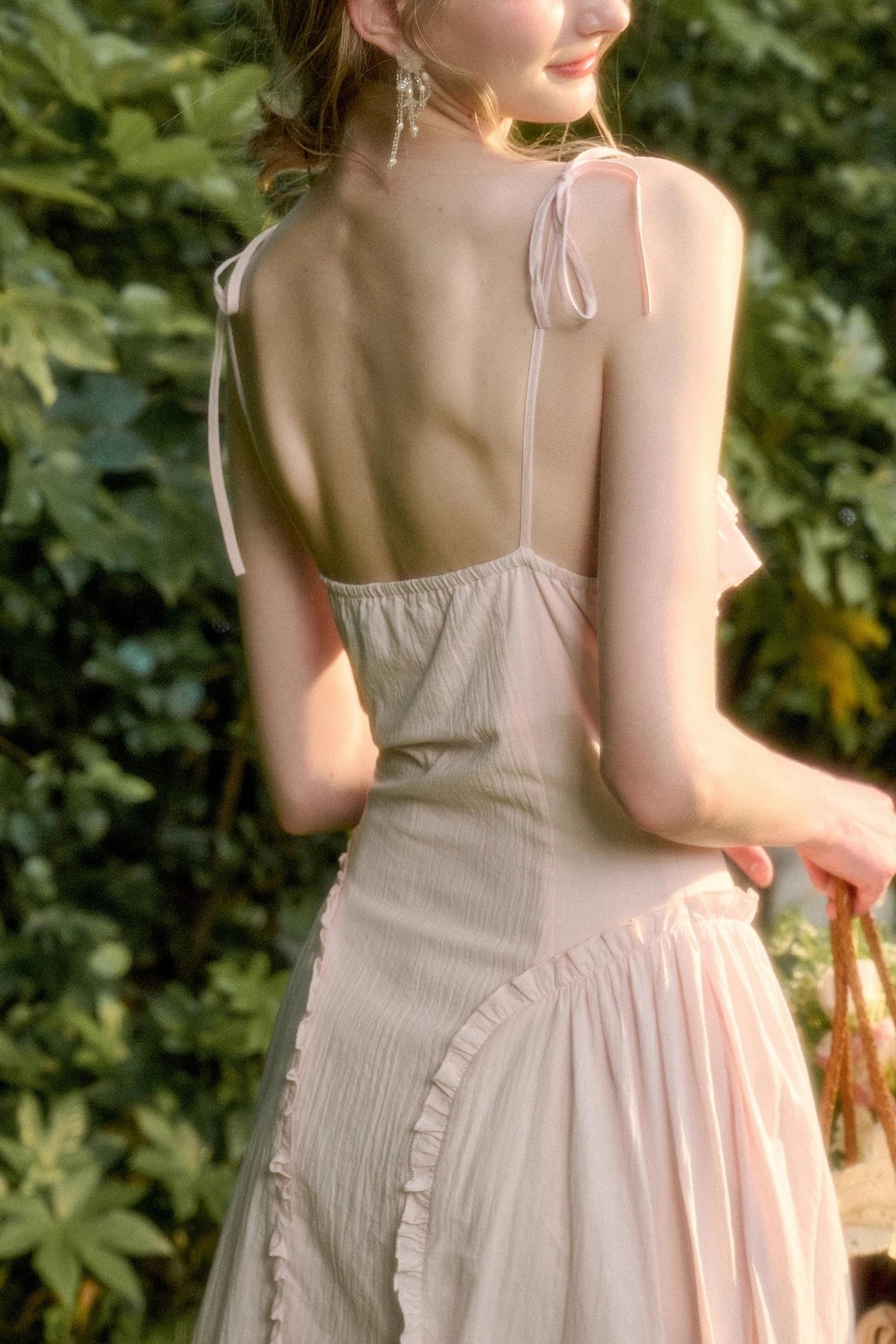 Rose Sea Halterneck Long Skirt