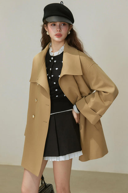 Retro Drop Sleeve Midi Coat