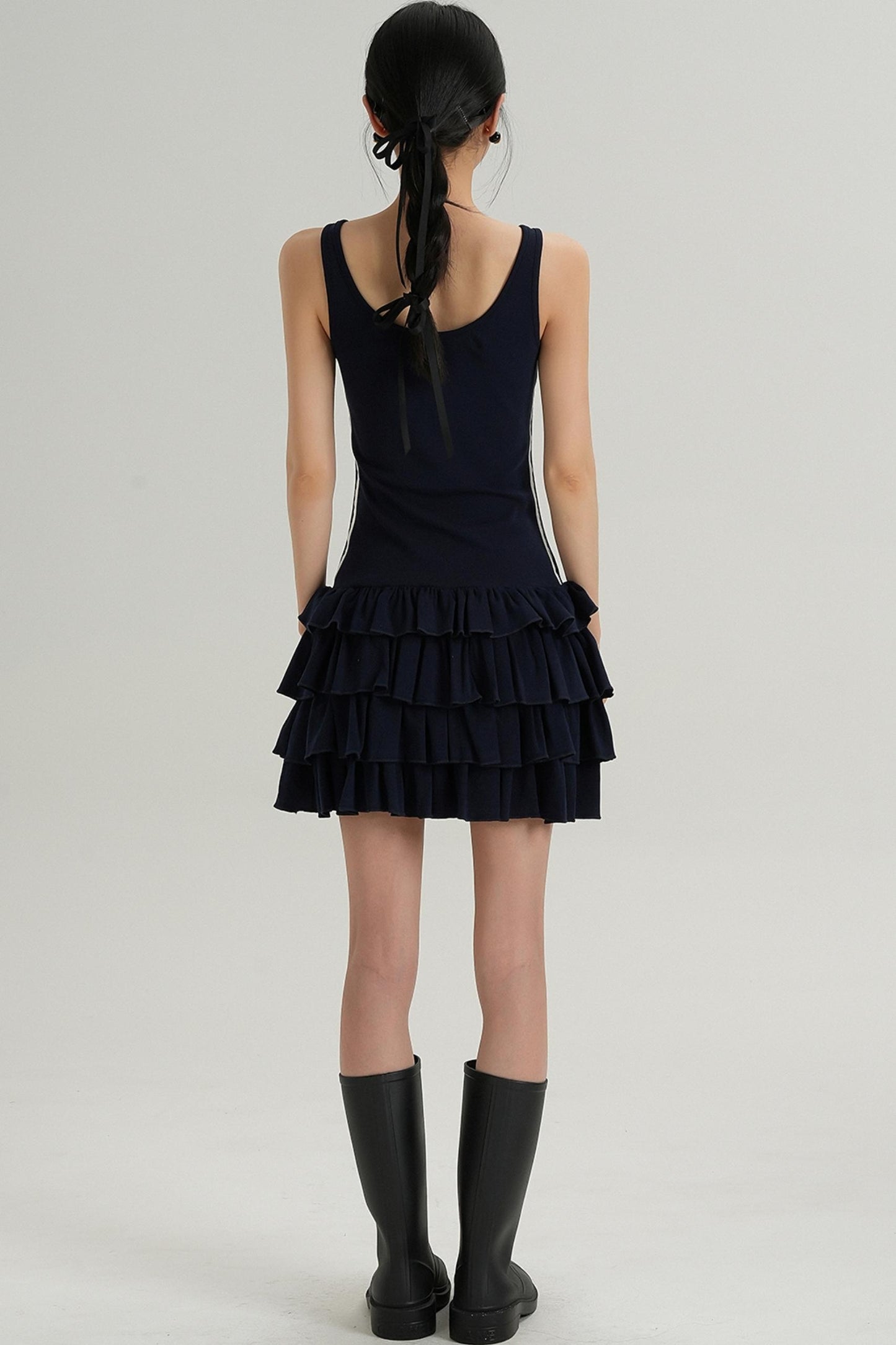 Unique Skirt Halter Mini Dress