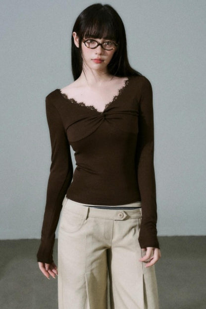 Twisted Lace Wool Top