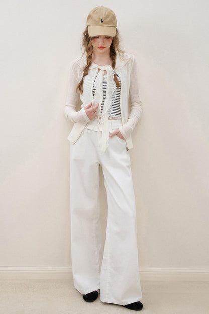 White Luxe Lace Cardigan