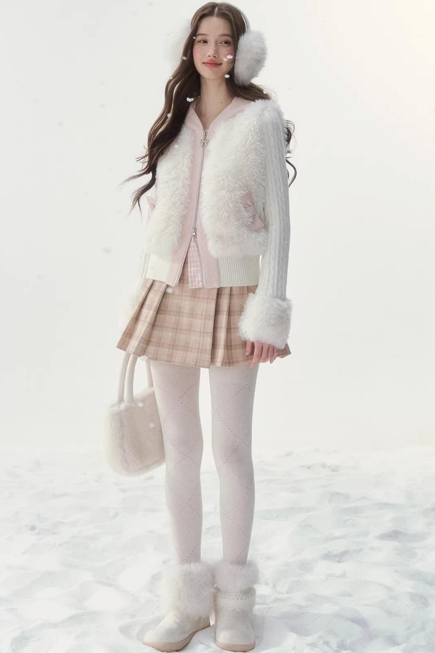 Eco-Friendly Fur Patchwork Jacket