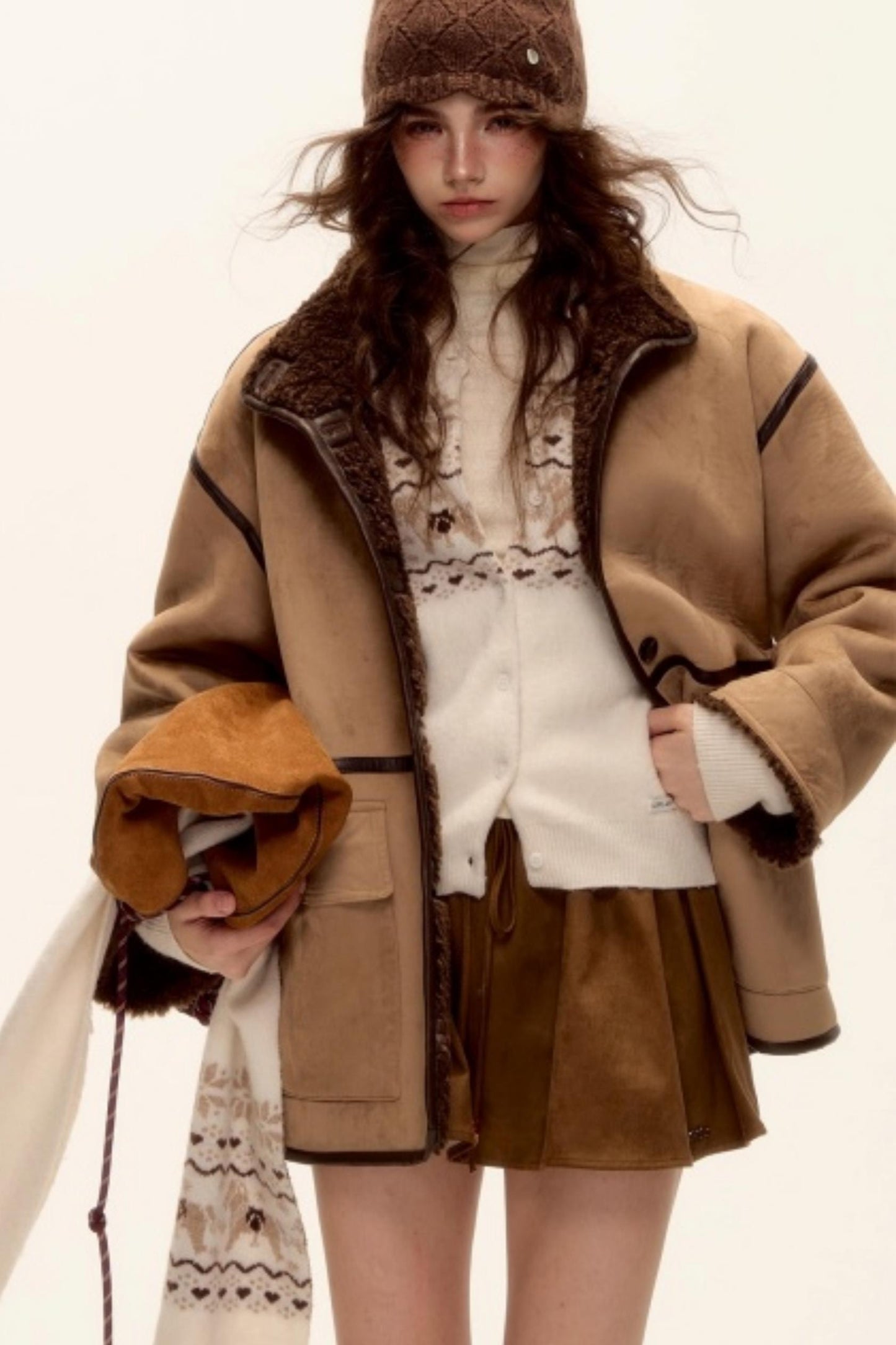 Reversible Suede Lambswool Jacket