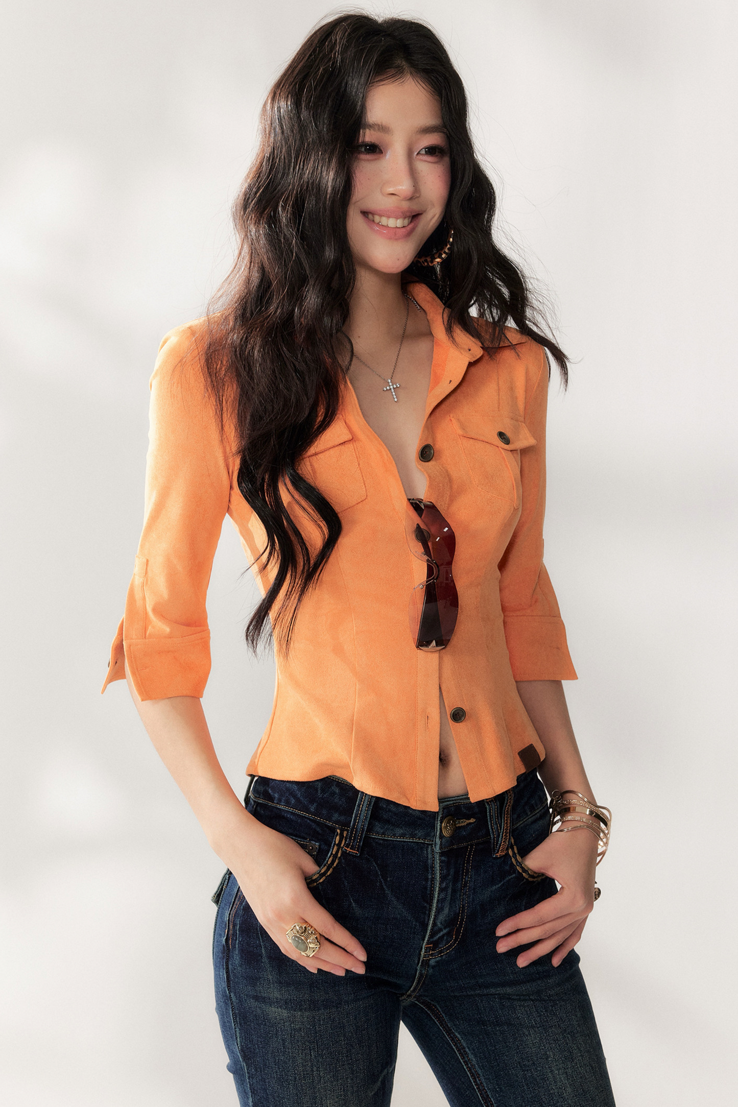 Süßkartoffel Wildleder Bluse