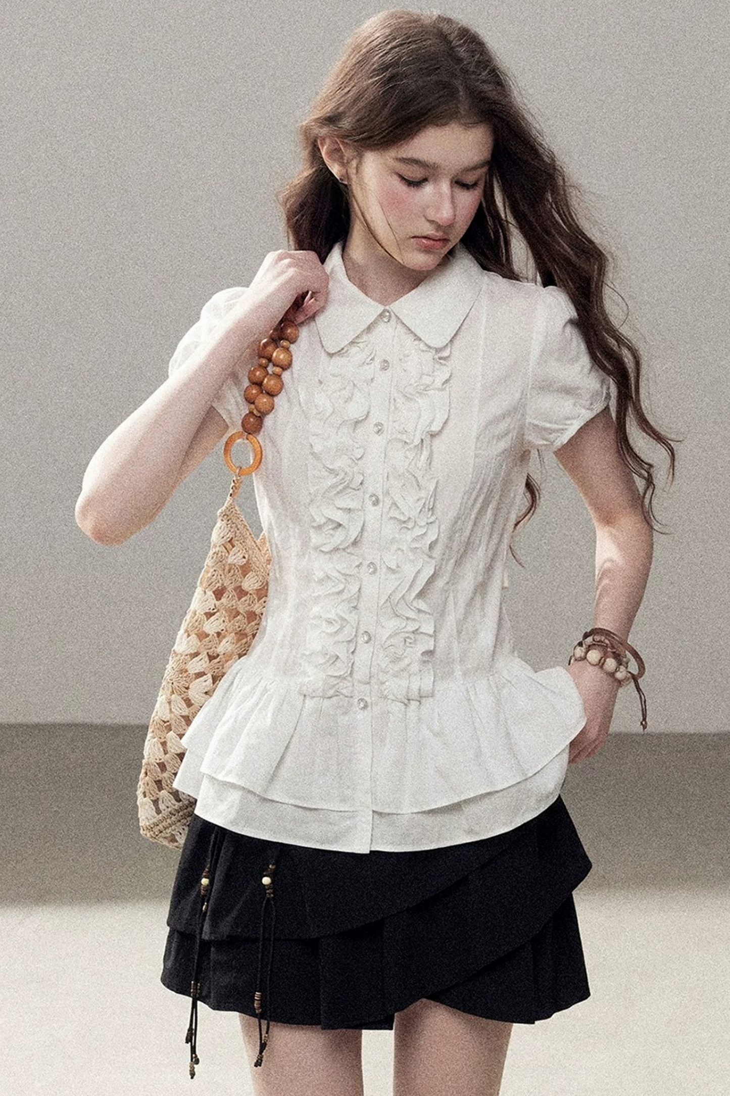 Pure White Ruffled Blouse