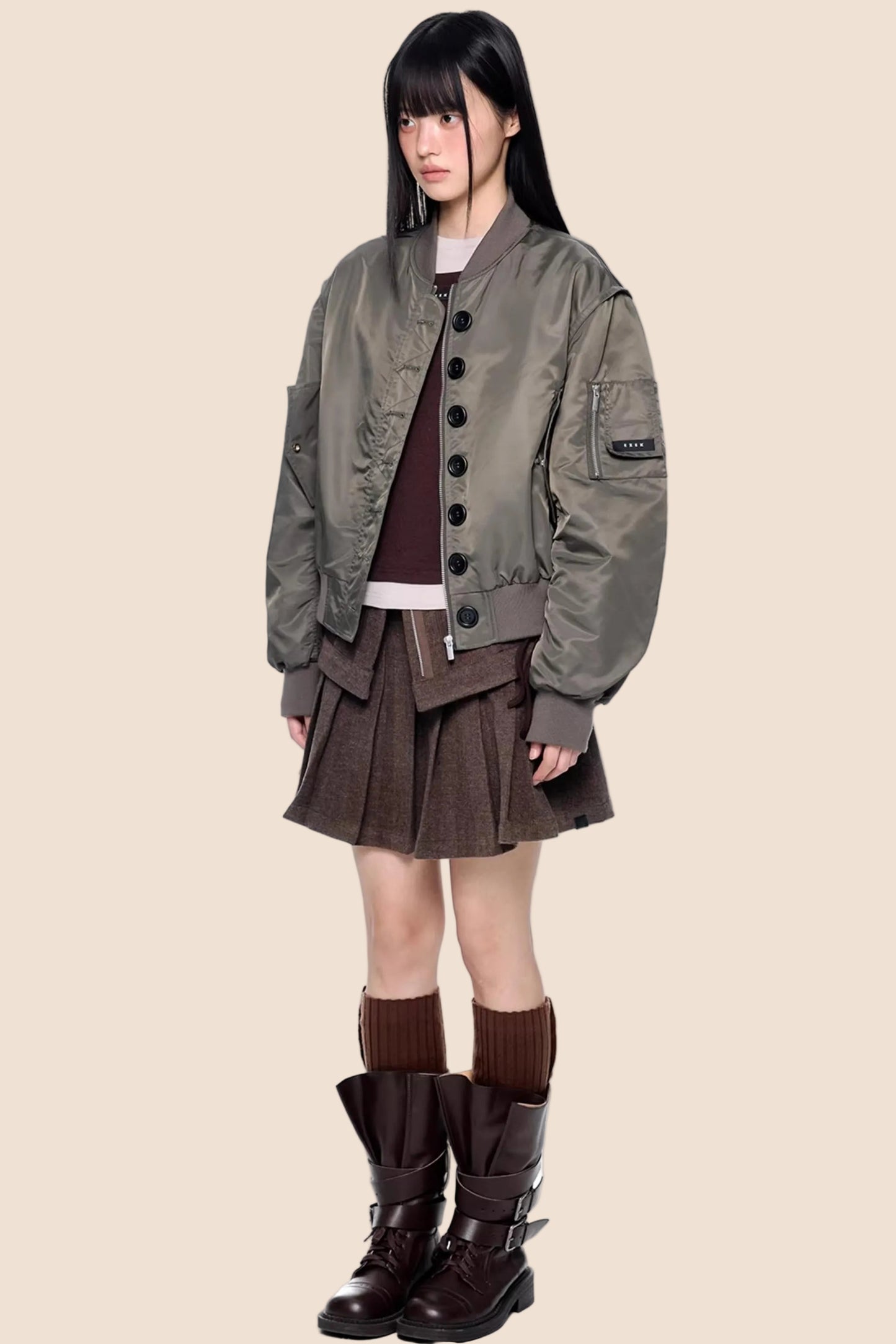 Stand Collar Retro Jacket