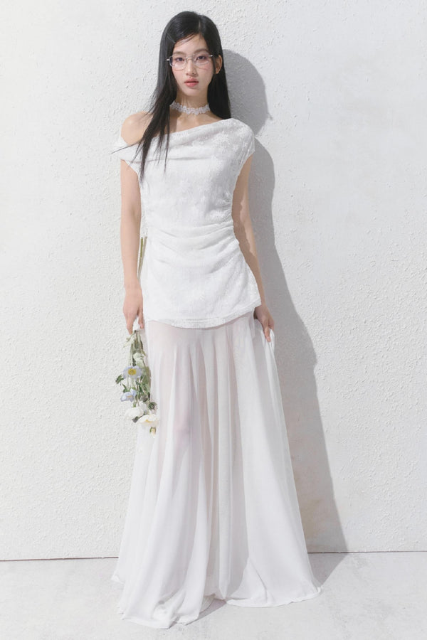 Blue Mist A-Line Dress Set-Up