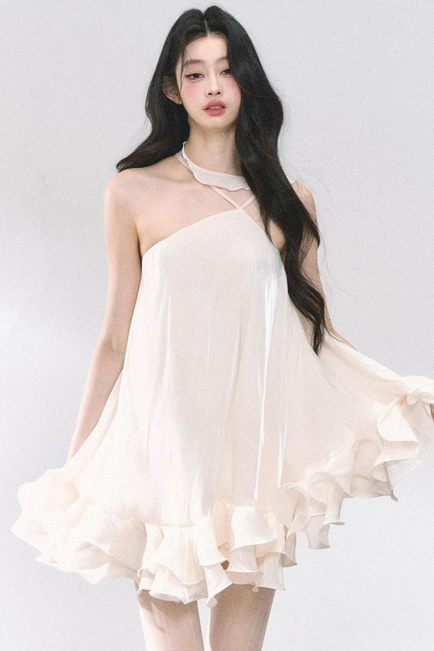 Summer Apricot Elegance Dress