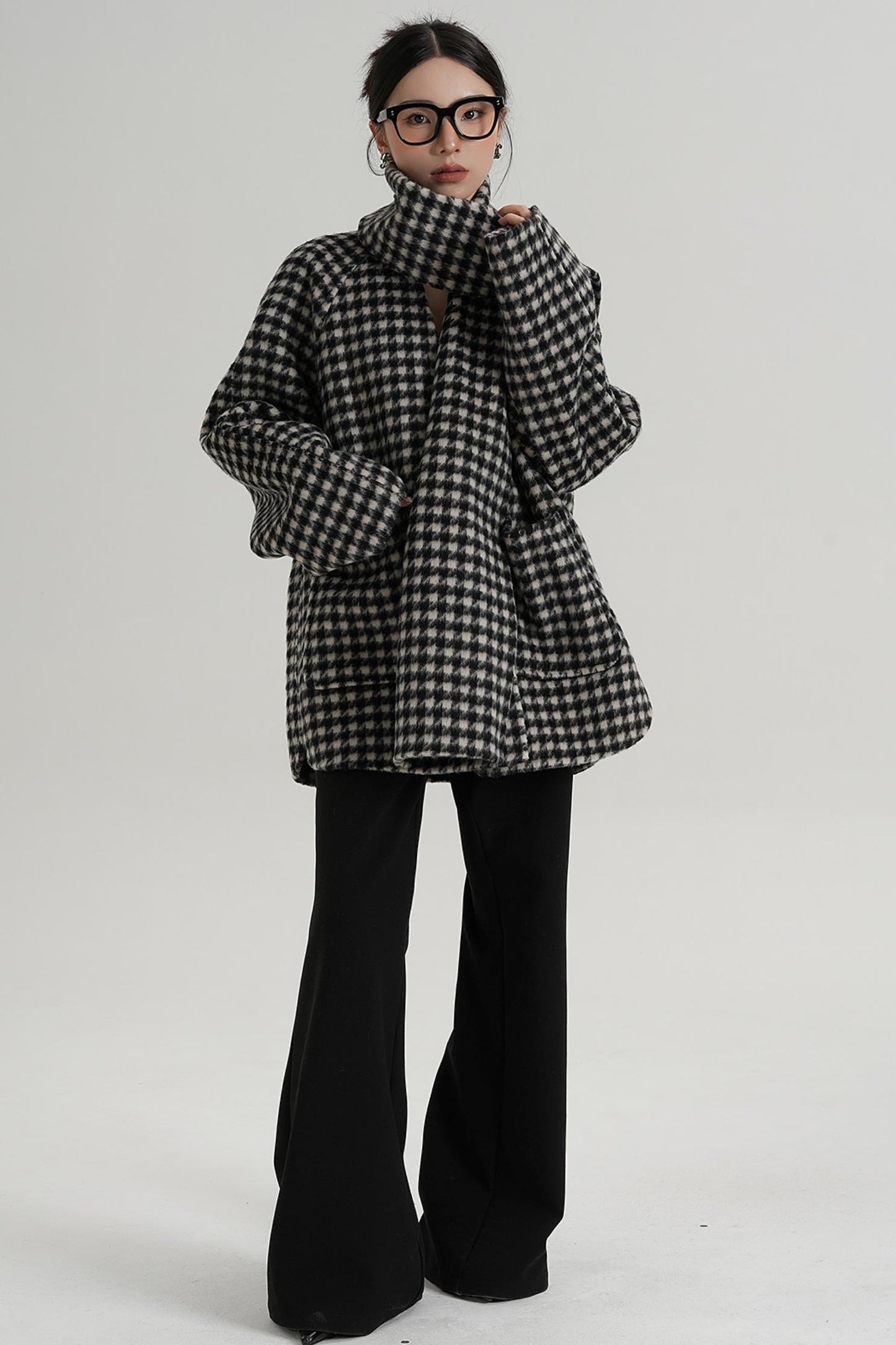 Plaid Wool Coat