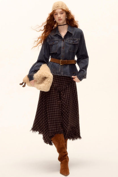 Vintage Washed Denim Top