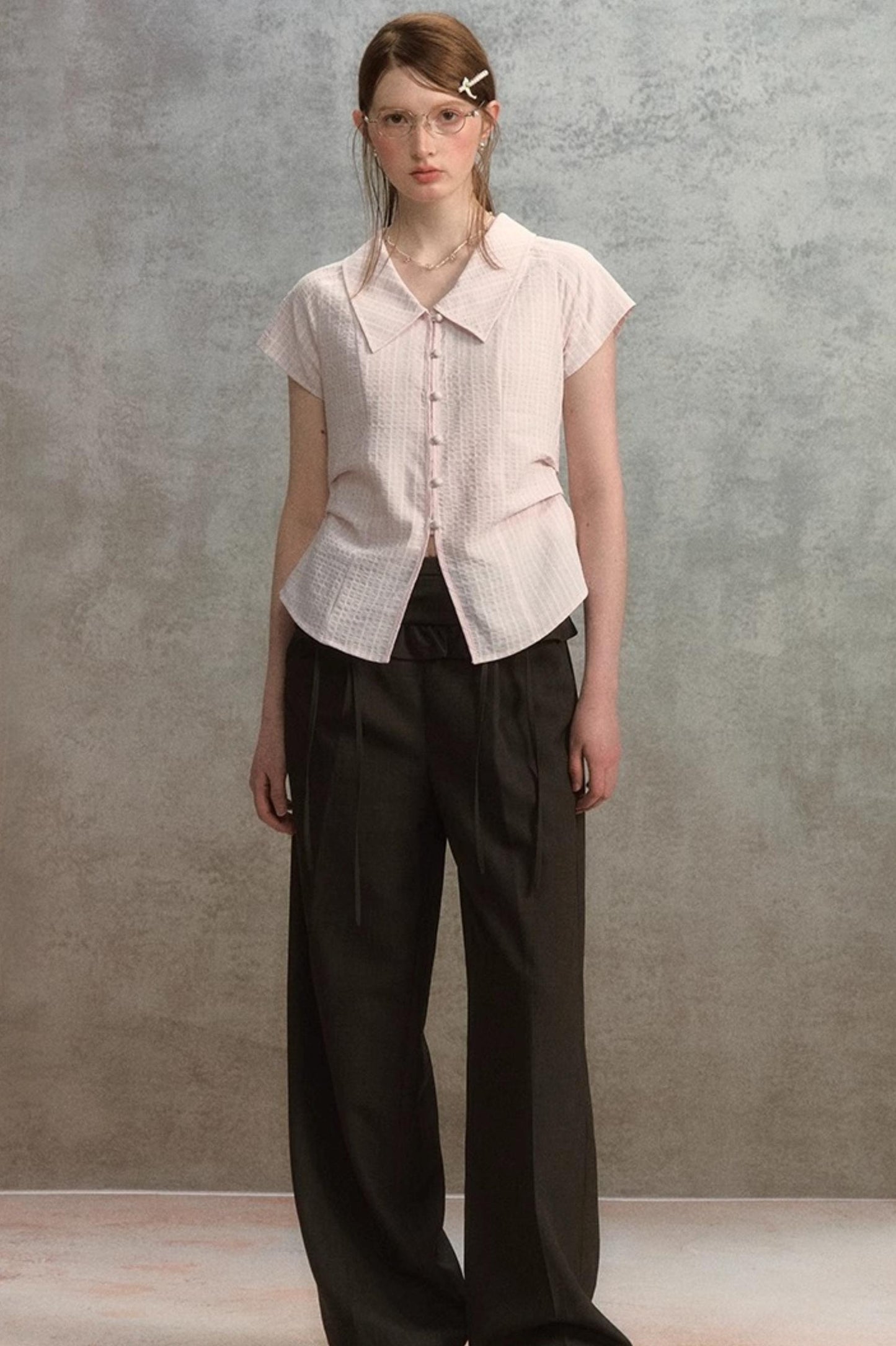 Chic Pink Striped Slim Fit Shirt