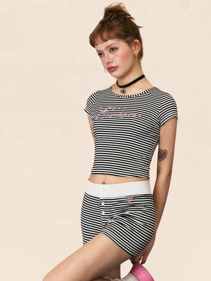 Striped Cropped Belly Set-Up