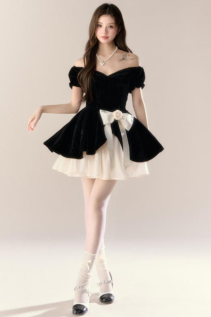 Midnight Camellia Dress