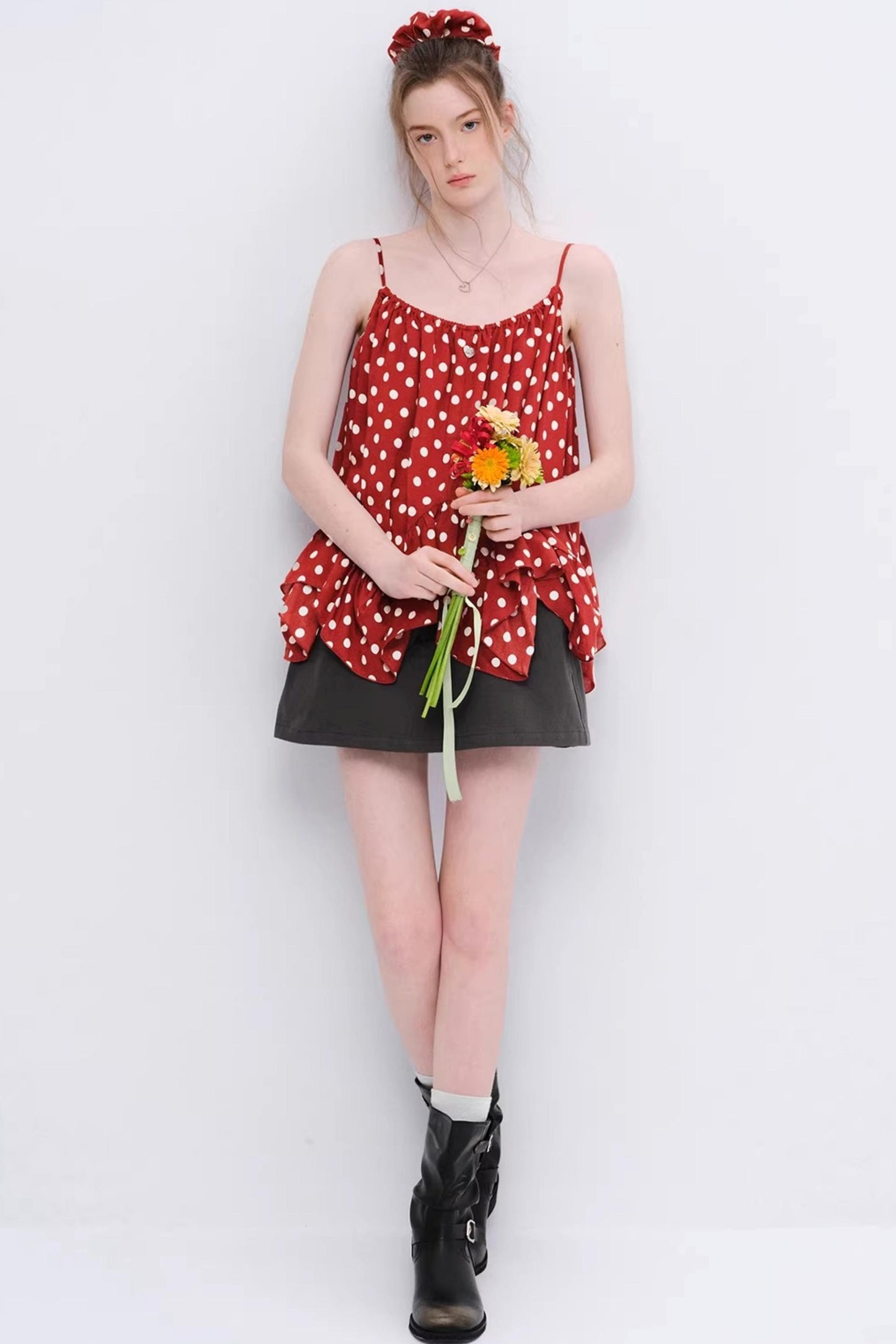 Wild Strawberry Plaid Camisole Top