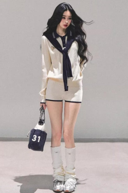 Morning Mist Knitted Suit Set-Up