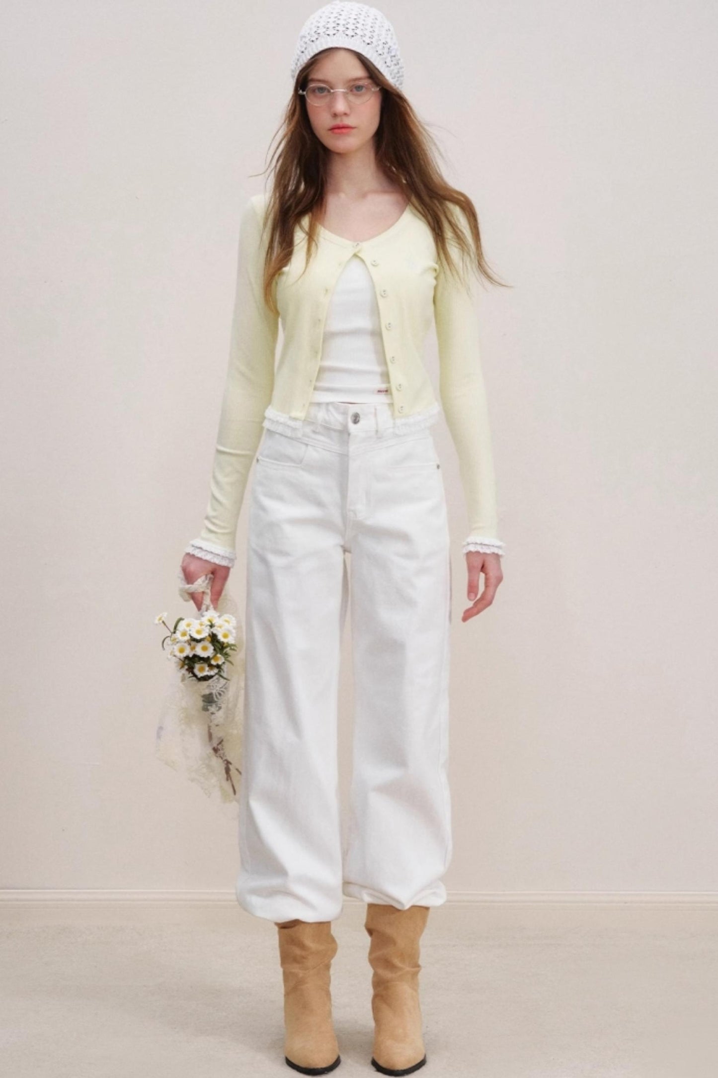 Flower Lace Cardigan Set-Up