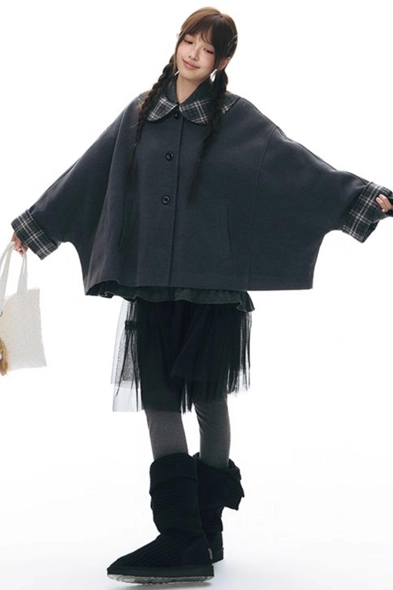 Vintage Puzzle Cloak Jacket