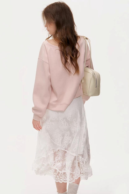 Hand-Painted Embossed Modal Sweatshirt