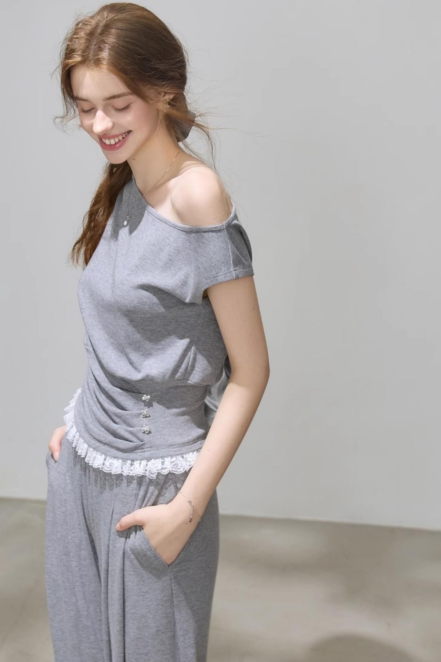 Summer Slant Shoulder Chic Set-Up