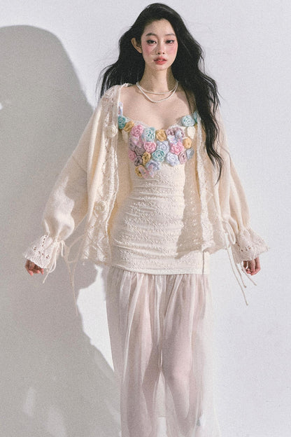 Autumn Floral Slip Dress Set-Up