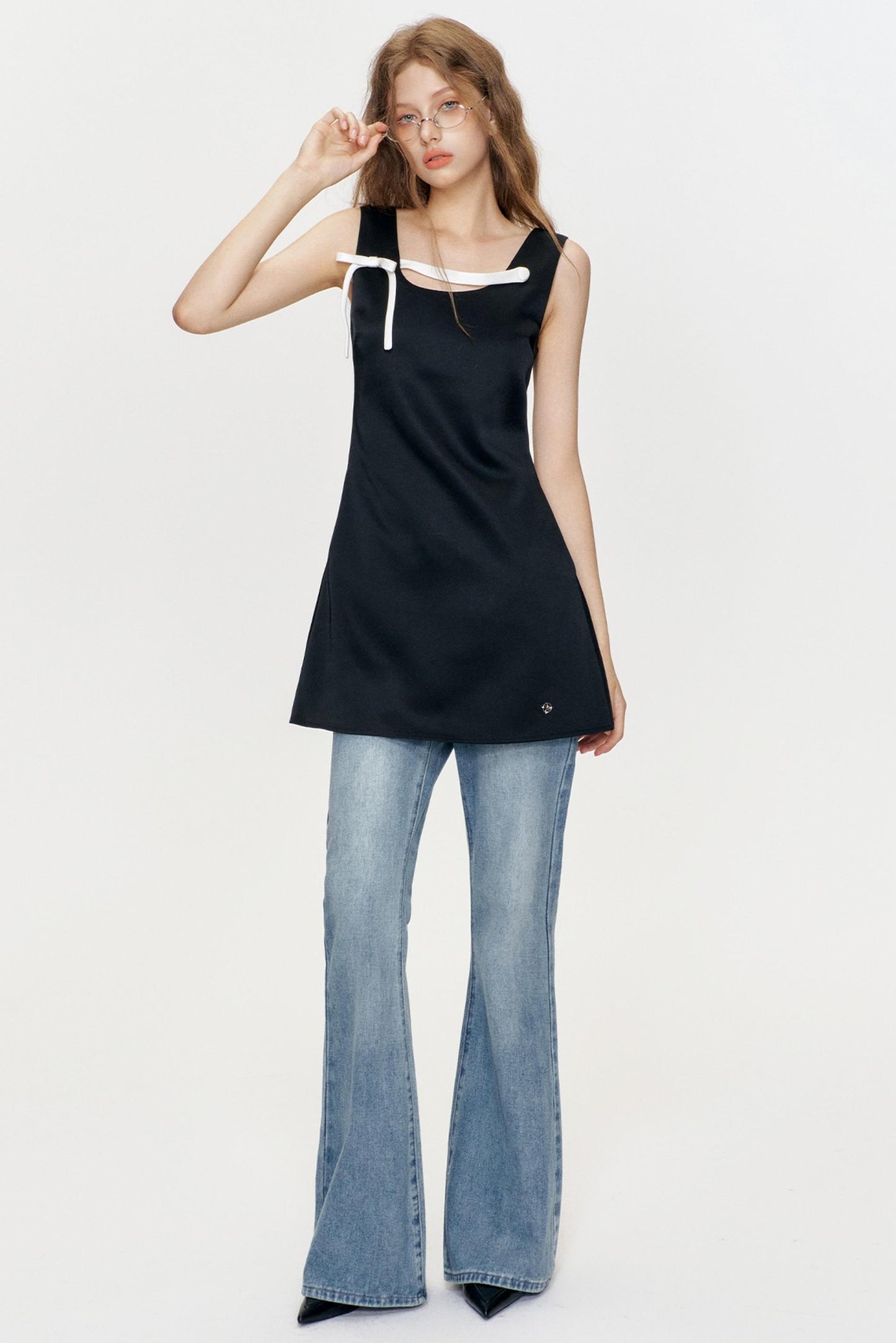 Lunar Elegance Swing Dress