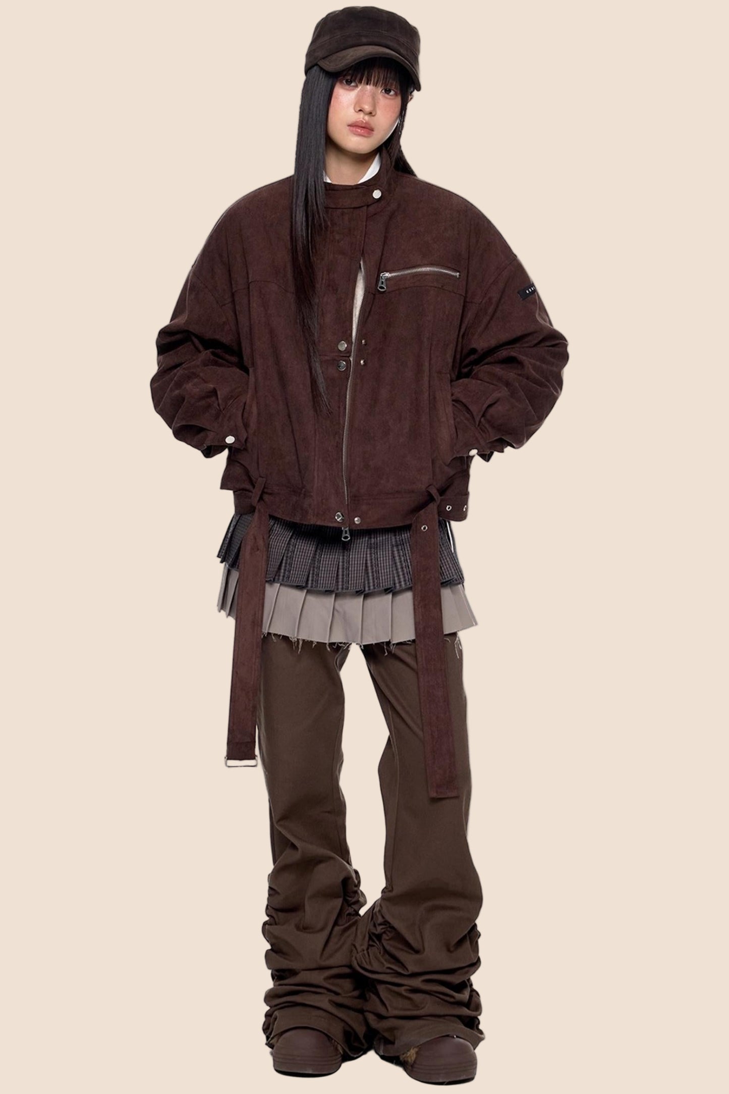 Brown Cropped Jacket