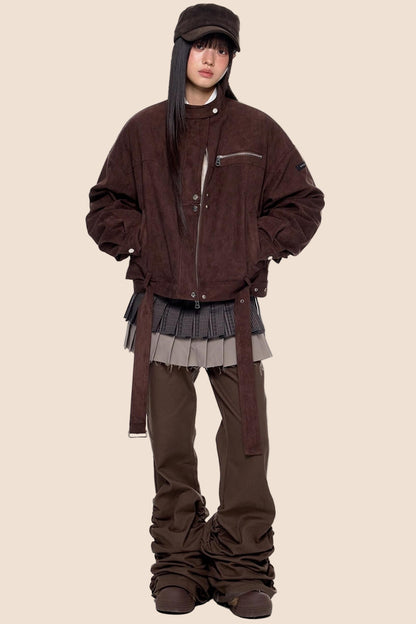 Brown Cropped Jacket