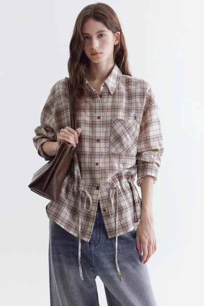 Caramel Milk Crisp Plaid Shirt