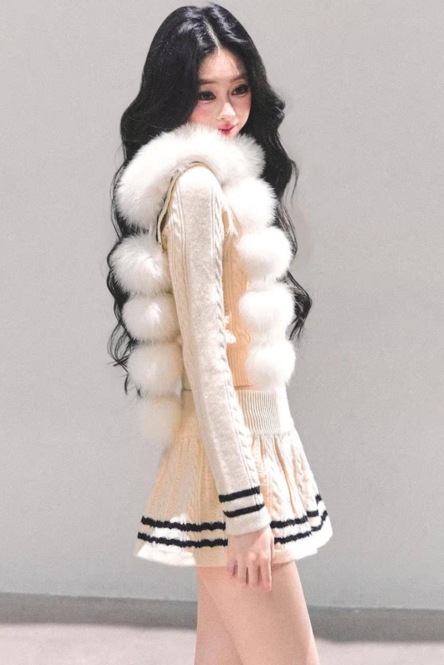 Faux Fox Fur Collar Scarf