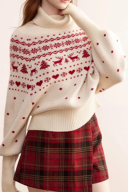 Christmas Fair Isle Turtleneck Sweater