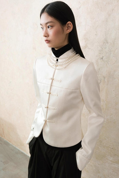 Satin Modern Fit Winter Coat