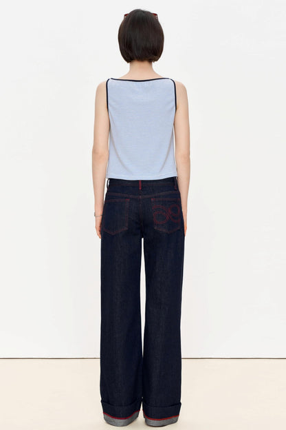 Blue Stripe Asymmetrical Tank