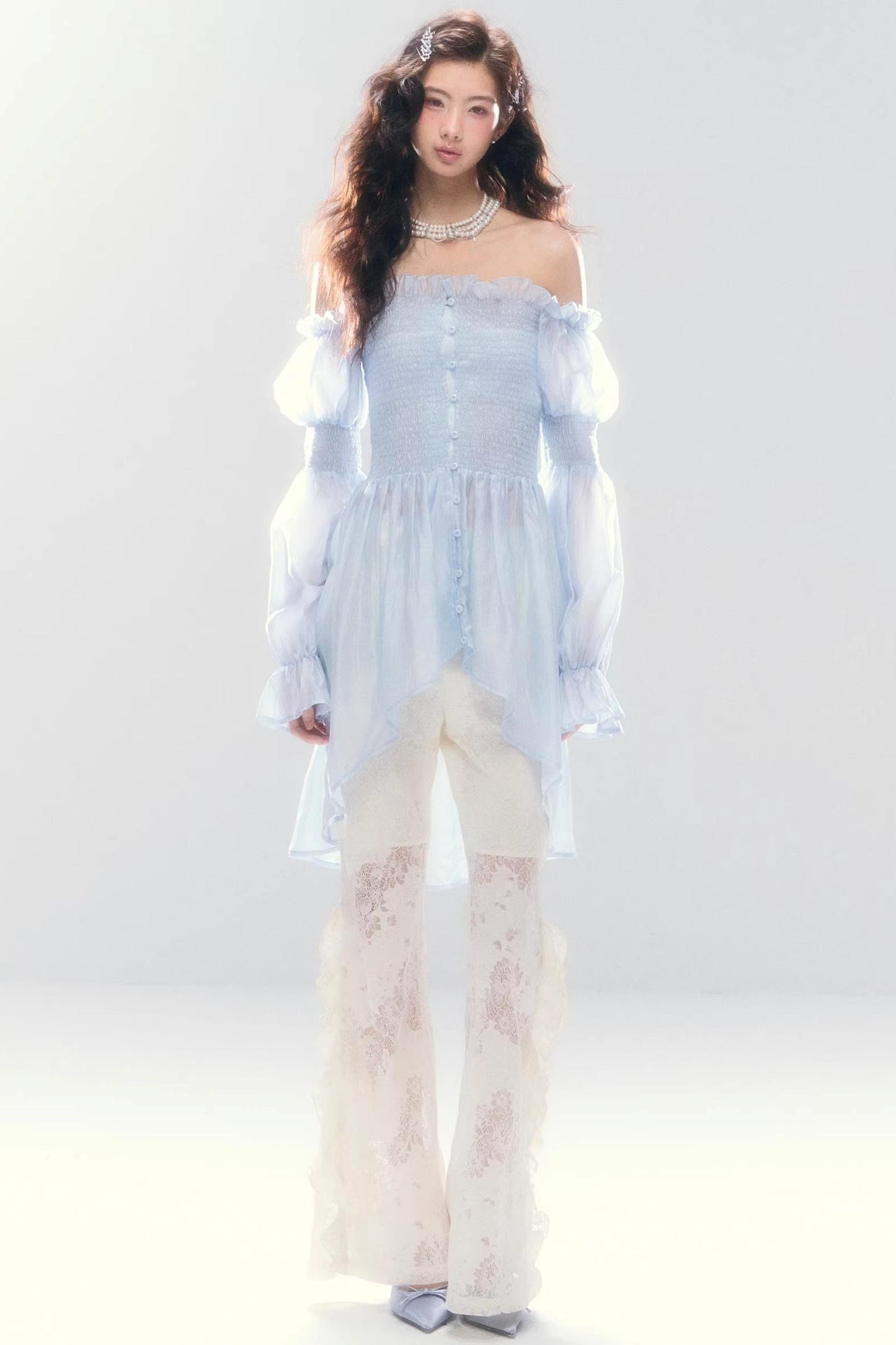 Misty French Ruched Dress