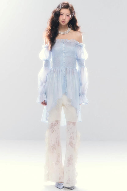 Misty French Ruched Dress